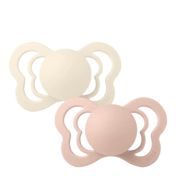 Bibs Couture Pacifier Silicone Ivory/Blush 6-18M x2