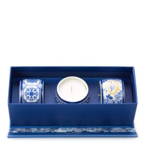 Castelbel Portus Cale Gold & Blue Fragranced Candle Set x3 70g