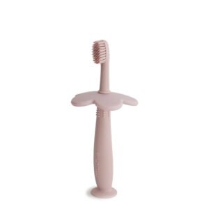 Mushie Silicone Training Toothbrush Flower Blush 6M+