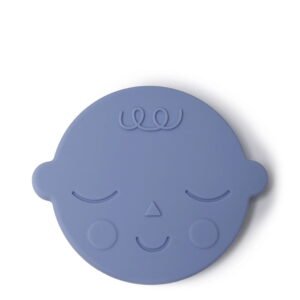 Mushie Silicone Face Teether Blueberry