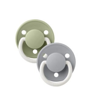 Bibs De Lux Pacifier Night Sage/Cloud 6-18M x2