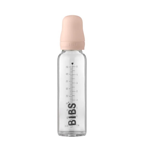 Bibs Baby Glass Bottle Complete Set Blush 0M+ 225mL - Image 2