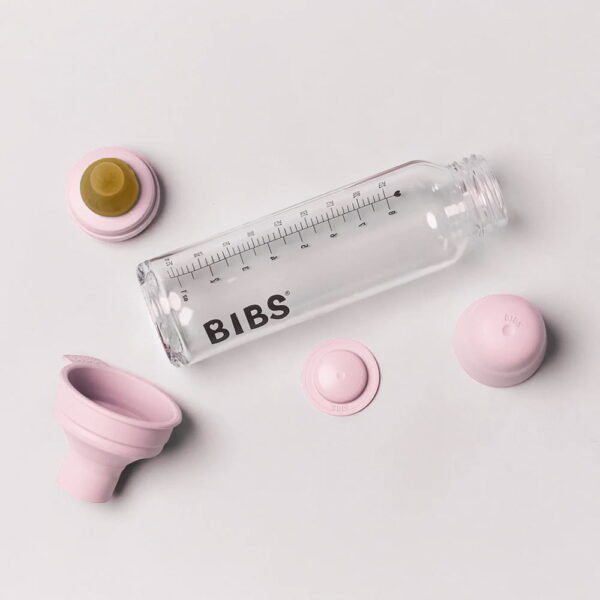 Bibs Baby Glass Bottle Complete Set Blush 0M+ 225mL - Image 3