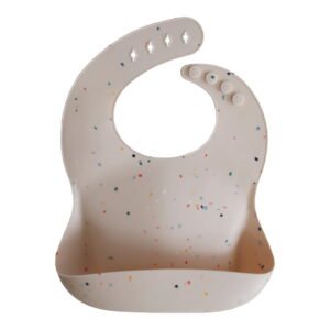 Mushie Silicone Bib Vanilla Confetti