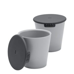 Bibs Cup Set With Lid Cloud x2