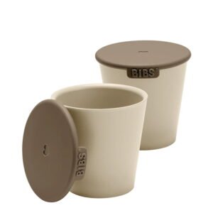 Bibs Cup Set With Lid Vanilla x2