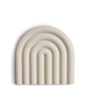 Mushie Silicone Rainbow Teether Shifting Sand