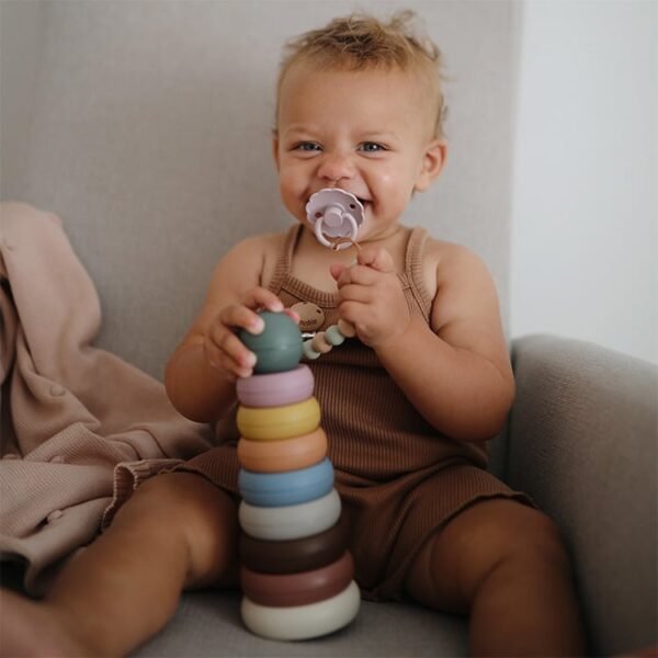 Mushie Stacking Rings Rustic 6M - Image 2