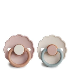 Frigg Natural Latex Pacifier Daisy Biscuit/Cotton Candy 6-18M x2