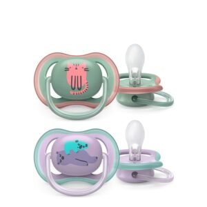 Philips Avent Pacifier Ultra Air Silicone Green/Purple 6-18m x2