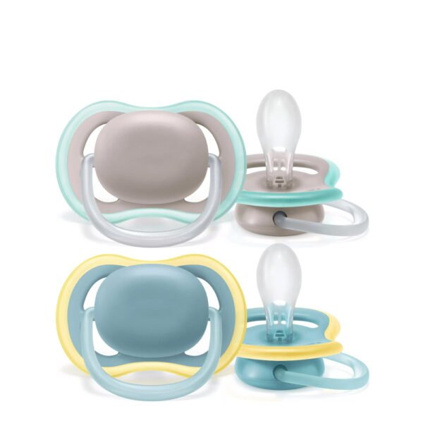 Philips Avent Pacifier Ultra Air Silicone Grey/Blue 18m+ x2
