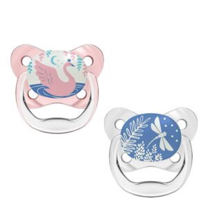 Dr Brown’s Orthodontic PreVent Night Pacifier Pink 0-6m x2