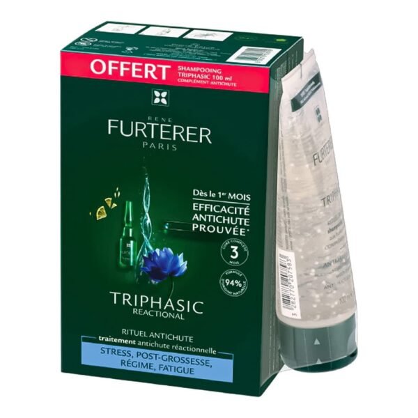 René Furterer Triphasic Reaction 12x5mL Ampoules + Shampoo 100ml
