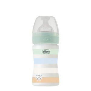 Chicco Well-Being Baby Bottle Green Slow Flow 150mL