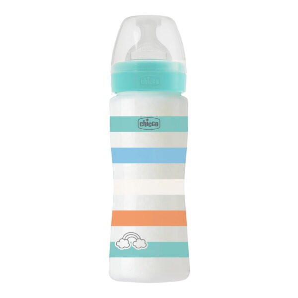 Chicco Well-Being Baby Bottle Green Fast Flow 330mL