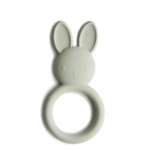 Mushie Silicone Bunny Teether Sage