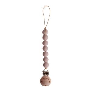 Mushie Pacifier Clip Blush