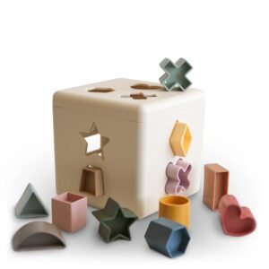 Mushie Shape Sorting Box 10M+
