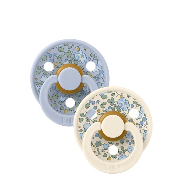Bibs Colour Pacifier Liberty Eloise Dusty Blue Mix 0-6M x2