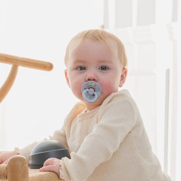 Bibs Colour Pacifier Liberty Eloise Dusty Blue Mix 0-6M x2 - Image 3