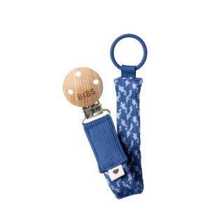 Bibs Paci Braid Cornflower/Dusty Blue