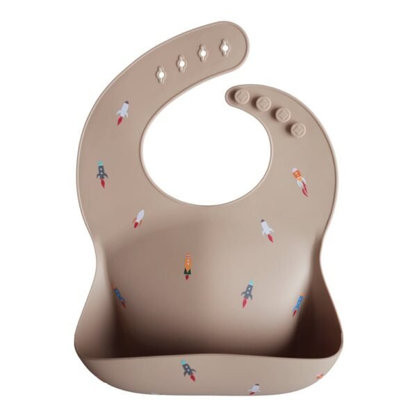 Mushie Silicone Bib Rocket Ship