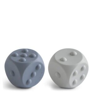 Mushie Silicone Dice Press Toy Tradewinds/Stones 10M+ x2