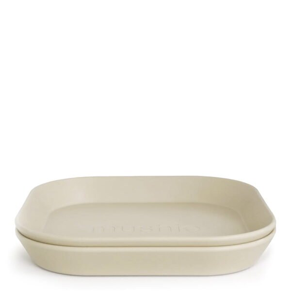 Mushie Dinner Plate x2 Ivory 6M+