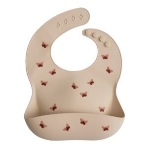 Mushie Silicone Baby Bib Butterflies
