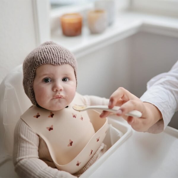Mushie Silicone Baby Bib Butterflies - Image 2