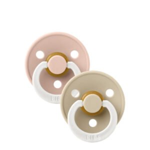 Bibs Colour Pacifier Night Vanilla/Blush 0-6M x2
