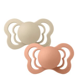 Bibs Couture Pacifier Latex Vanilla/Peach 0-6M x2