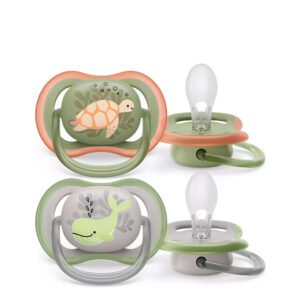 Philips Avent Pacifier Ultra Air Silicone Green/Grey 6-18m x2