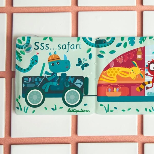 Lilliputiens Safari Magic Bath Panel Green 12M - Image 2