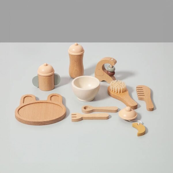 Petit Monkey Wooden Baby Feeding Set 3Y+ - Image 2