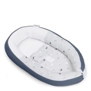 Doomoo Babynest Cocoon Blue Grey Moon