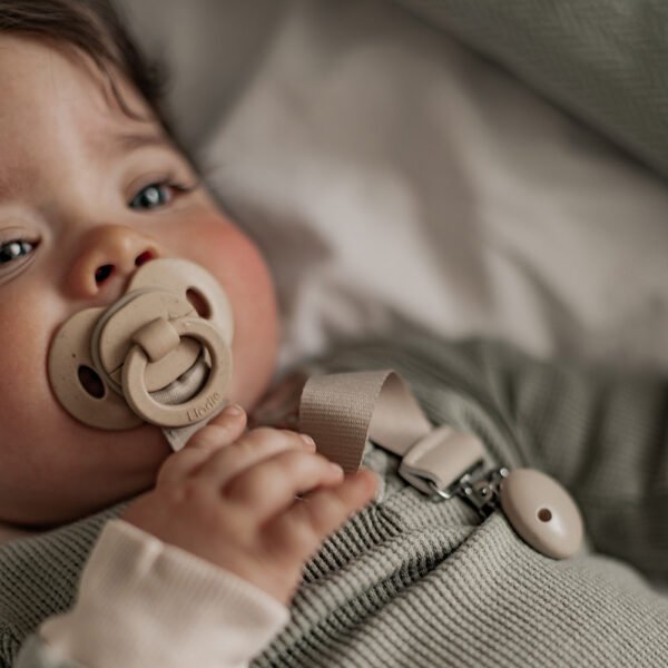 Elodie Silicone Bamboo Pacifier Pure Khaki 3M+ - Image 2