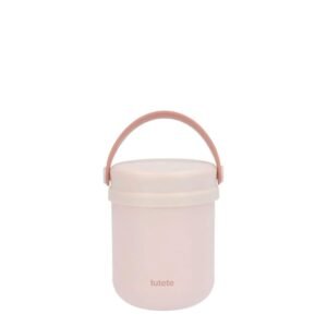Tutete Stainless Steel Thermo Food Jar Rose Pale 300mL