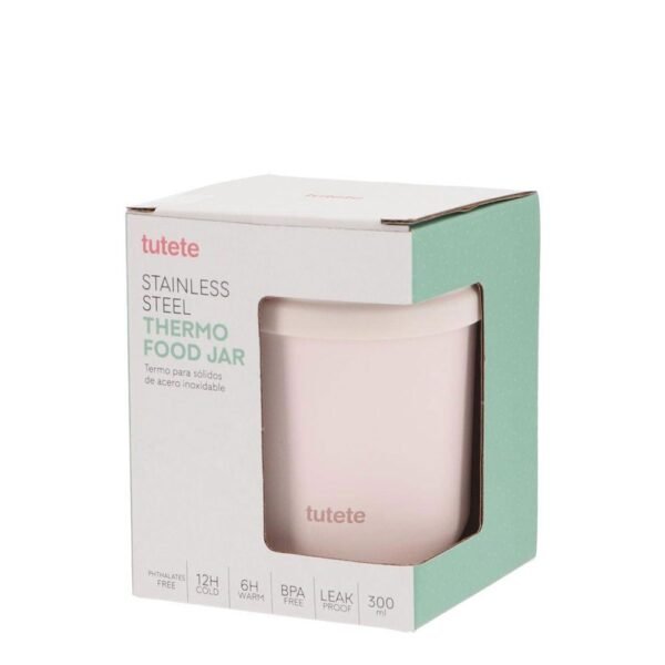 Tutete Stainless Steel Thermo Food Jar Rose Pale 300mL - Image 3