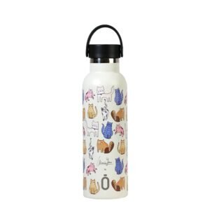 Runbott Bottle Sport Artists Club Edition Maria Ysasi Cats White 600mL