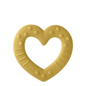 BIBS Baby Bitie Heart Mustard +3M