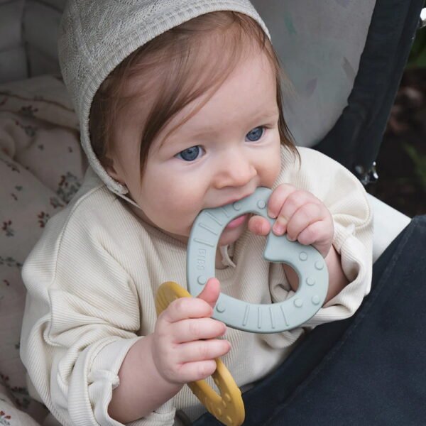 BIBS Baby Bitie Heart Mustard +3M - Image 2