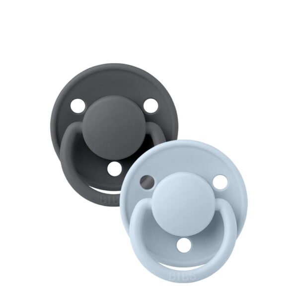 Bibs De Lux 2 PACK Iron/Baby Blue 6-18m x2