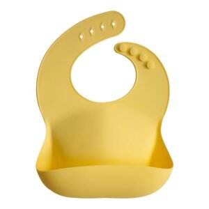 Mushie Silicone Baby Bib Mineral Yellow