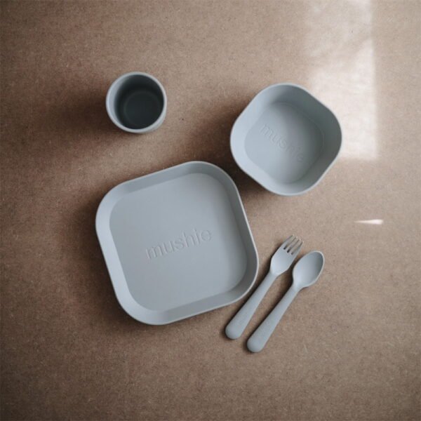 Mushie Square Dinnerware Bowl Cloud x2 - Image 3