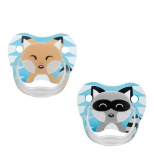 Dr Brown’s Orthodontic PreVent Pacifier Animal Faces Blue 0-6m x2