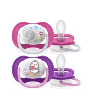 Philips Avent Pacifier Ultra Air Silicone Pink/White 6-18m x2