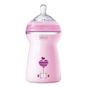 Chicco biberon silicone pink naturalfeeling 330ml 6m+