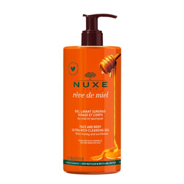 Nuxe Rêve de Miel Face and Body Ultra-Rich Cleansing Gel 750mL