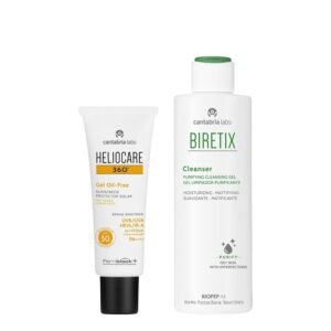 Heliocare 360 Sunscreen Gel Oil Free SPF50 50mL + Biretix Cleanser Purifying Gel 200mL